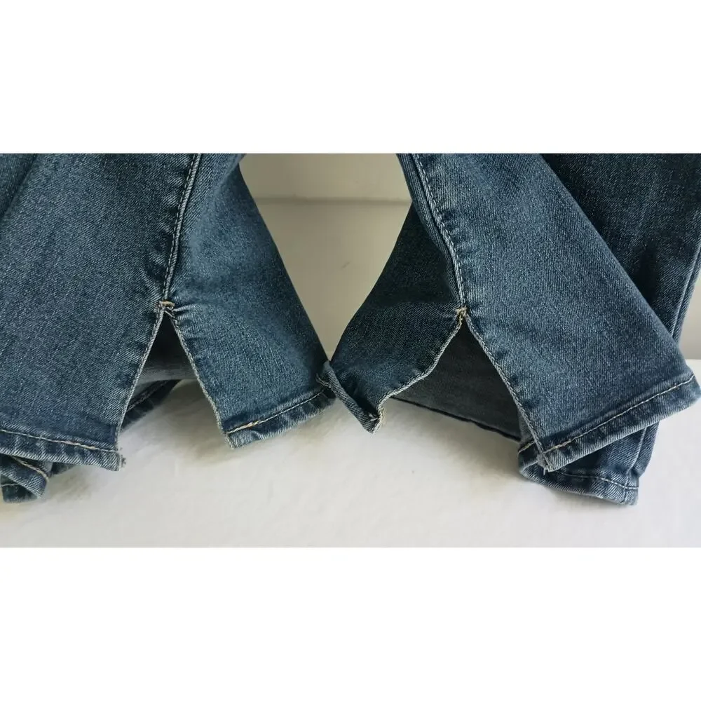 Gap Girls '70s Hi Rise flare Medium Wash blue  jeans Size 16 VGUC